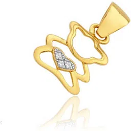 avsar Avsar Real Gold and Diamond Pendant BGP004N 18kt Diamond Yellow Gold Pendant image 1