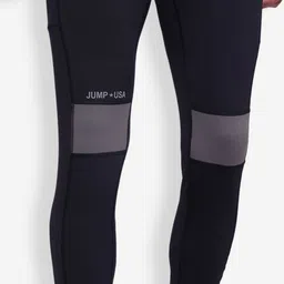 jump usa Solid Men Black Tights image 4