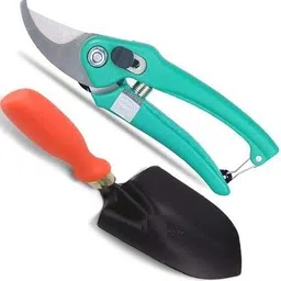 jetfire Garden Scissors Pruning Bypass Secateurs Flower Cutter Branch Trimmer Carbon Steel Blade with Lock Set of 1 + Shovel Garden Spade Tools (Multicolor) Garden Tool Kit-picture-23