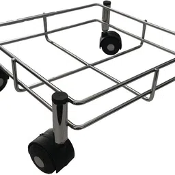 topaz Stainless Steel Oil dabba Trolley / Transfer Trolley / LPG Trolley / Storage Trolley For Home & Kitchen Stainless Steel Kitchen Trolley-picture-32