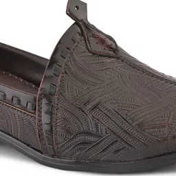 souragya Men Textured Lightweight Mojary Loafers for festive occasion Loafers For Men image 3