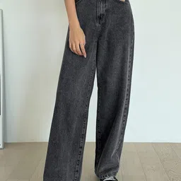 skg Women Boyfriend High Rise Grey Jeans-picture-12