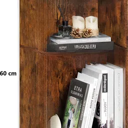 jh decore Solid Sheesham Wood Open Book Shelf For Small Spaces With 2 Self Solid Wood Open Book Shelf image 4