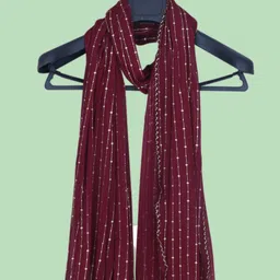 ufashion Chiffon Printed Purple Women Dupatta image 2