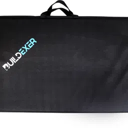 buildexer PVC Leatherette Yoga/Exercise Mat for Women & Men, 15 mm thikness & 4 block Fold Black 15 mm Yoga Mat image 5