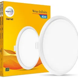 wipro Garnet 15W Round LED Wave Infinity Panel Neutral White (4000K) Pack of 6 Ceiling Light Ceiling Lamp image 2