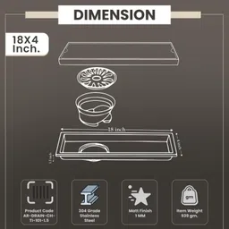 evanex Floor Stainless Steel Pop-Up Strainer image 5