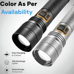 sagaft X211 Ultra Bright LED Torch Light | Rechargeable & Waterproof Flashlight Torch image 4