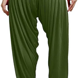 afra Cotton Blend Solid Patiala image 2
