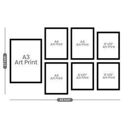 art street Musicales Multicolour Canvas Framed Floral Art Print Set of 7 image 3