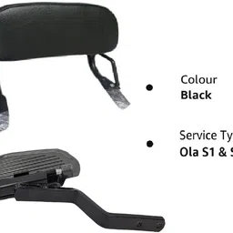 Huims Standard Quality Ola Electric S1 & S1 Pro Combo Back Rest & Foot Rest image 2