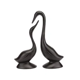 voidrop Couples Swan Kissing Bird Black Aluminium Figurine image 4