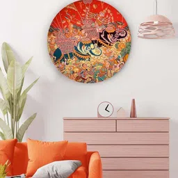 Round Orange Riding In Style Canvas Art Print By The Artment image 1