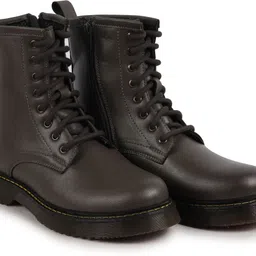 fausto Classic High Ankle 8-Eye Lace Up Casual Long Travelling|Trekking Boots For Women image 4