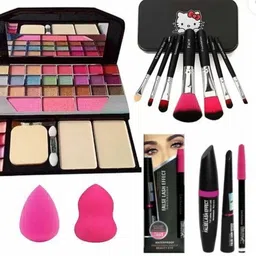 j & f 5024 Makeup Kit with Makeup Brush Hello Kity 3in1 Mascara and 2 Sponge Beauty-picture-15