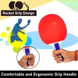 wishkey Combo Set of Table Tennis Playset 2 Rackets Comfortable Grip Handle and 3 Balls Table Tennis Kit image 4