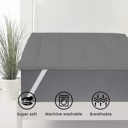 texlux Single Size Mattress Topper Polycotton Breathable, Stretchable, Waterproof Mattress Cover image 4
