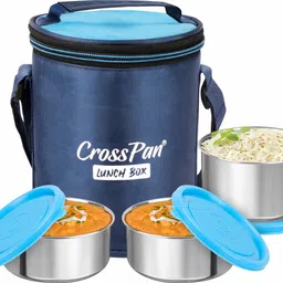 crosspan S S3 Container Lunch Box / Tiffin Box, 350ml,350ml,500ml_CP 3 Containers Lunch Box-picture-19