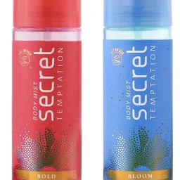 secret temptation Bloom & Bold Long Lasting Body Mist for Women | Dermatologically Tested | Deodorant Spray - For Women image 1