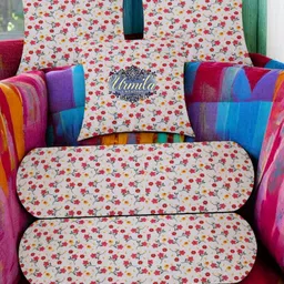 urmila creation Microfibre Bolster Pack of 5 Floral 2 Bolster 3 Cushion-picture-28