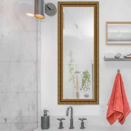 elegant arts and frames Gold Synthetic Wood Dream Wall Mirror image 2