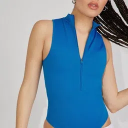 zerozabar Solid Women Multicolor Swimsuit image 1