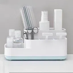 zeeel enterprize Compartment Kitchen And Bathroom Caddy Storage Holder Stand Organizer Store Shelf Soy Cosmetics Toiletry Toothbrush for Wash Basin and Sink Soap Hand Wash Toothbrush Plastic Wall Shelf-picture-13