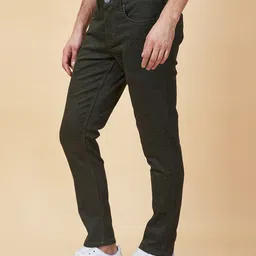 being human Men Regular Fit Dark Green Cotton Blend Trousers image 3