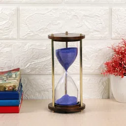 house of common Brass and Wood Purple Sand Timer 5.5 inches Showpiece Decorative Showpiece - 14 cm-picture-12