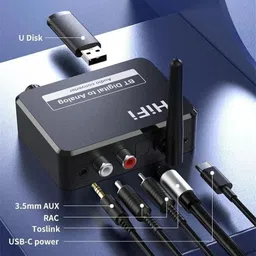 tobo Bluetooth 5.1 Digital Audio Receiver DAC Digital to Analog Converter TD-843WA 5 W AV Control Amplifier image 2