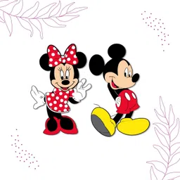 bhai please Mickey and Minnie Wooden Fridge Magnet Fridge Magnet Pack of 1 image 3