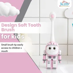 the little lookers Toothbrush for Kids/Babies Robot Design (2-10 Years) Ultra Soft Toothbrush image 3