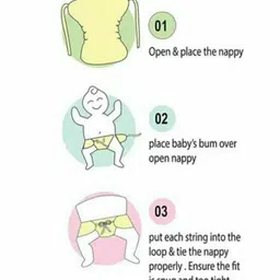 ocean count Pack of 5 Cotton Baby Washable and Reusable Nappy(langot) image 4