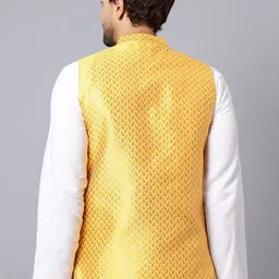 Latest Chikan Garments Corduroy Woven Design Nehru Jacket image 5