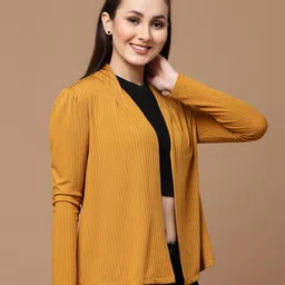 KASSUALLY Women Striped Front Open Shrug image 1