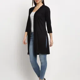 Rute Women Cotton Longline Open Front Shrug image 3