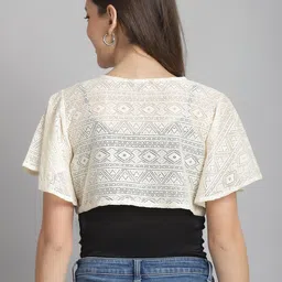 Rute Cotton Crop Button Shrug image 5