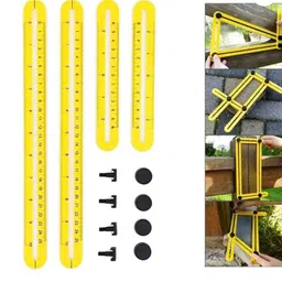 malfah enterprises Zigzag Angle Ruler Folding Feet Adjustable Four-sided Marking Gauge image 2