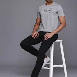 louis philippe jeans Men Slim Low Rise Black Jeans image 4