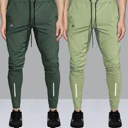 avolt Pack of 2 Men Solid Multicolor Track Pants image 1