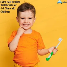 funblast Toothbrush, Dinosaur Design Soft Tooth Brush, Extra Microfiber Soft Bristles for Ultra Soft Toothbrush image 5