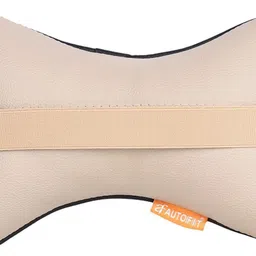 autofit Beige, Black Leather Car Pillow Cushion for Toyota image 4