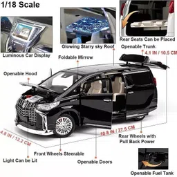 manaki enterprise 1:18 Scale Big Toyotaa Alphard Alloy Car Diecast Toy Vehicles Car Model image 2