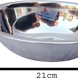 miiart Stainless Steel Serving Bowl Stainless Steel large Size Bowl/ set of 6pc, 1000ml Each, Silver image 2