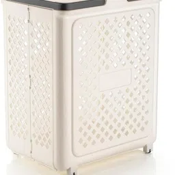 sorath 30 L White Laundry Basket image 2