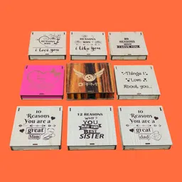 starlaser Nyaro 20 Reasons Why I Love You pink Greeting Card & Artificial Red FlowerCD Greeting Card image 5