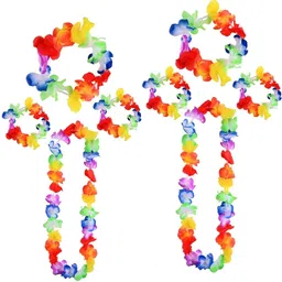 tiptop decoration Premium Luau Hawaiian Leis Flower Garland Necklace Headband Bracelets (Sets of 8 pieces) (Authentic)-picture-26