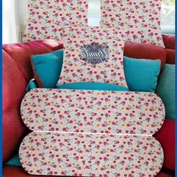 urmila creation 2 Bolster 3 Cushion Microfibre Floral Bolster Pack of 5-picture-23