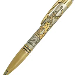 submarine 1056 Rudraksha Studded & Ram Bhagwan Image Engraved Gold Color Premium Ball Pen-picture-25