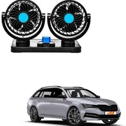 aanjul DOUBLE Car Fan 12v 360 Head 2 Speed Optimization For UNIVESAL CAR FF-199 Car Interior Fan image 1